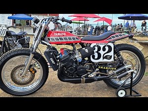 BIG Vintage and Modern Motorcycle Flat Track Event