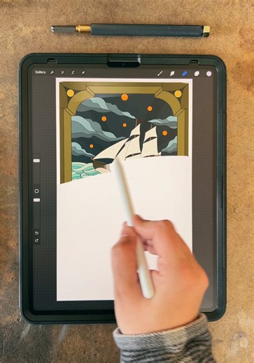 Inspirational Drawing for Stained Glass Design