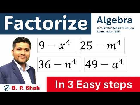 Algebraic Factorization solved in 3 steps | Problem 10, 11, 12 and 13