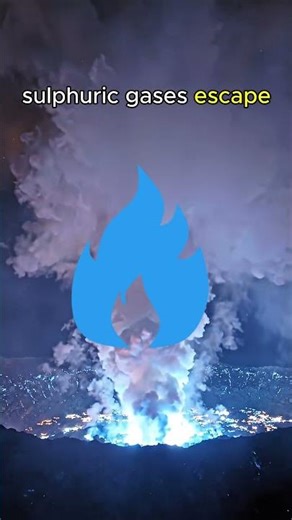 The Volcano that Erupts BLUE Fire! 🌋💙 #shorts