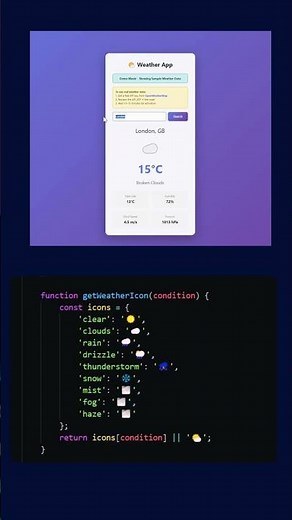 Build a Modern Weather App Using JavaScript and OpenWeatherMap API 🚀 #javascript #webdev #api