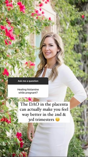 I’ve had a lot of people ask me how healing histamine intolerance works during pregnancy. Fortunately, the DAO in the placenta can actually make you feel much better! #DAO #histamineintolerance #pregnancy #secondtrimester #pregnancyhealth | Dr. Becky Campbell