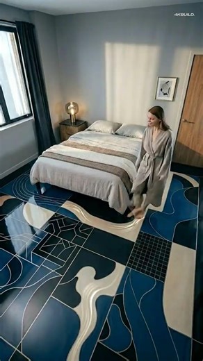 🔷 Geometric Pattern Epoxy Floor Transformation Timelapse ✨ #epoxyfloor #interiordesign