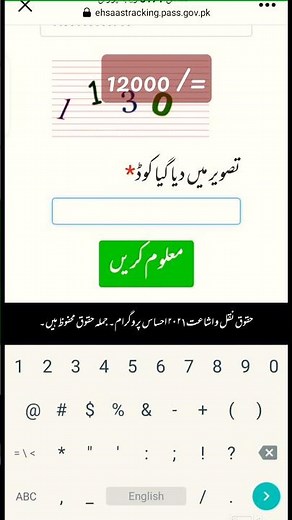 Ehsaas Program Ke Paise Check Karne ka Tarika | Ehsaas Program 12000 New Update #Shorts