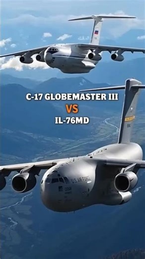 C-17 Globemaster III vs Il-76MD #shorts #military