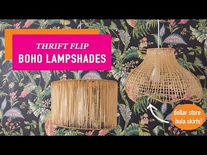 DIY Boho Lampshade | Easy Thrift Flip/Dollar Store Pendant Lighting