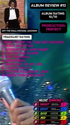 ALBUM REVIEW 13 MICHAEL JACKSON - OFF THE WALL #dance #music #michaeljackson #offthewall#albumreview