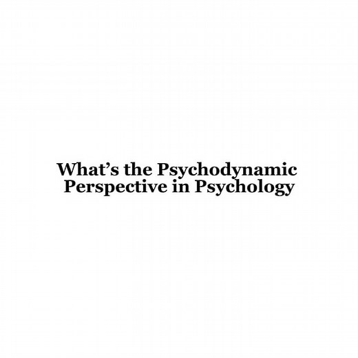What’s The Psychodynamic Perspective In Psychology And AP Psychology #psychology #school #learning