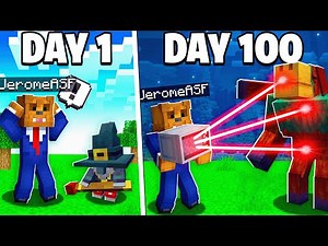 I Survived 100 Days Crafting OP Weapons In Minecraft