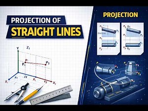 Projection of Straight Lines – 1 | Engineering Graphics Made Easy (CAD Method)