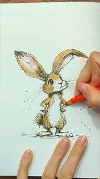 Cute Grumpy Bunny Coloring 🐰✨ | Adorable Colored Pencil Tutorial