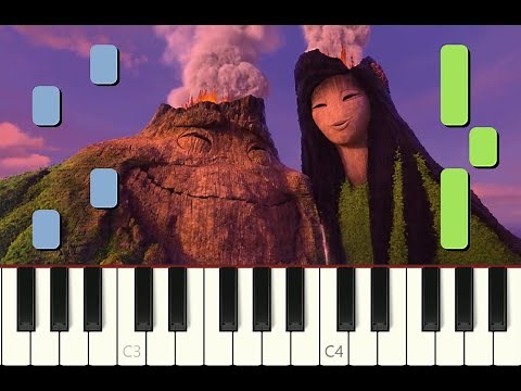 EASY piano tutorial "LAVA" from the Pixar short film, with free sheet music