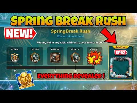 UPCOMING EVENT: Spring Break Rush Revealed! (NEW FRAME) | 8 Ball Pool 🎱🌴