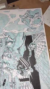 13K views · 360 reactions | Wolverine #900 cover by David finch Timelapse’s of the Inking process by Travis James | X-MEN | Facebook