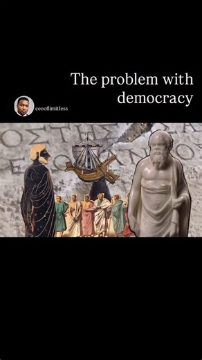 The Democratic Dilemma: The Problem with Democracy Imagine a voting system where everyone’s voice counts equally—no matter their knowledge or understanding. Socrates warned us about the dangers of such an approach. He likened voting to choosing a ship's captain: would you select based on popularity or skill? Socrates believed democracy thrives when citizens are informed about their civic duties and grasp the impact of their decisions. Without this knowledge, poor leadership and societal chaos ca