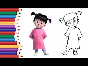 How to color Boo from monster inc| Markers| kolouring| #coloring | kids coloring fun| #kidscolors