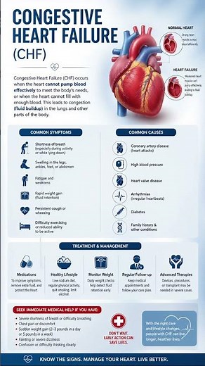 Congestive Heart Failure (CHF): Symptoms, Causes & Treatment Explained