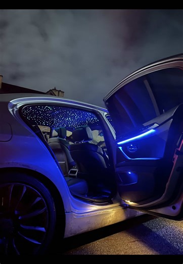 @Jack Oconnor BMW F10 530D drove to us standard… and left unforgettable. OEM black headliner, fully blacked-out interior, 1,000 twinkle starlights, and a custom hardwired ambient lighting system. The factory missed it — we perfected it. BM AutoStyling. -1000 twinkle starlights All controlled with a mobile all and remote control where you can select any colours you want. Full ambient lights System including: -Dash 2 glow strips All doors .Storage light .Door handle .Door glow strips . Footwell li