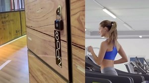 Pothunder Fingerprint Padlock, Smart Padlock, Locker Lock, Combination Lock, Fingerprint Lock with APP Unlock, USB Rechargeable, Suitable for Gym Locker, Door, Locker(Pink)