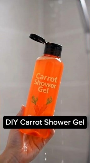 DIY Carrot Shower Gel for Glowing Skin 🥕 | Natural Body Wash Recipe