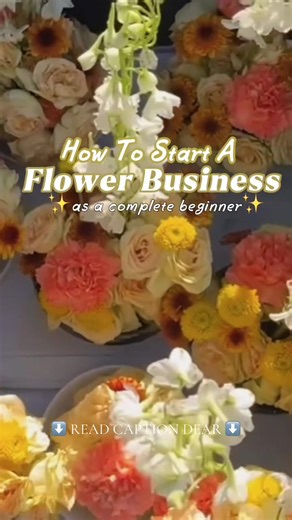 Comment “FLOWERS” and I’ll share my step by step guide with you. 💐 Starting a flower business as a complete beginner can feel overwhelming — especially when you don't have experience, a studio, or a clear plan. I started my floral journey from home, learning as I went, one arrangement at a time. With the right guidance, becoming a florist from home is possible — even if you're just starting out. I created a step-by-step beginner guide to help women learn how to start a flower business from home