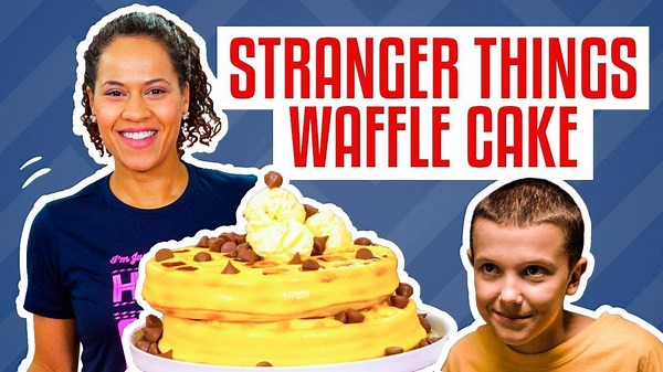 How To Make A Stack Of WAFFLES CAKE For ELEVEN From STRANGER THINGS