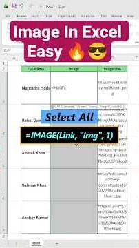 Insert Image in Excel Like a Pro 🔥 No Cell Adjustment Needed! #excelshorts