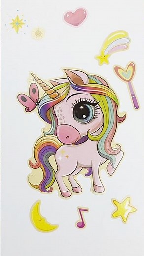 DIY Sweet Unicorn Stickers That Will Spark Your Imagination! 🦄✨ #art #stickers #unicorn #diy #wow