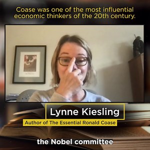 Dr. Lynne Kiesling, author of The Essential Ronald Coase, joins host Rosemarie Fike to discuss Ronald Coase, one of the most influential economic thinkers of the 20th century, including his dissection of Price Theory in favour of real market evidence and tenure at the University of Chicago Law School that eventually lead to his Nobel Prize. | The Fraser Institute
