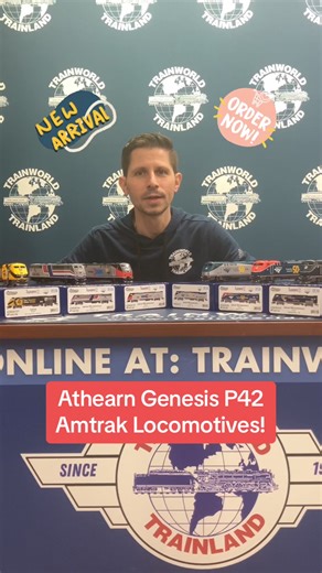 2.6K views · 61 reactions | Check out these amazing Athearn Genesis P42 Amtrak Locomotives, so many varients to choose from! 勞Pick yours out at TrainWorld.com! #athearntrains #hoscale #amtrak #p42 #train #toytrain #toytrains #trainworld #trainland #modeltrains #trains #trainstagram #modeltrain #railroad #railroads #trainphotography #trainstation #trains #railway #railfan #trainspotting #tracks | TrainWorld.com | Facebook