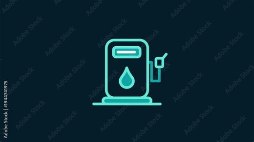 Oil gas gasoline icons and signs for fuel station pumps