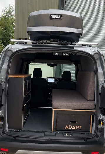 This Ford Courier build proves small vans can do big things. A full micro stealth camper conversion, ideal for weekends away. Clever internal storage paired with a Thule roof box for extra space when you need it. #stealthcamping #microcamper #storagehacks #vanstoragesolutions #fordcampervan