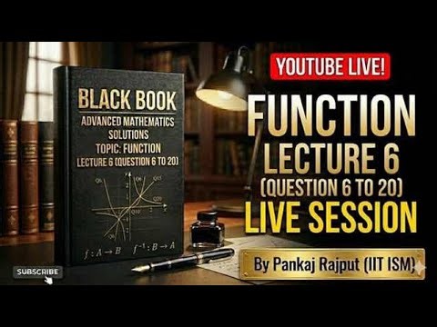Black Book Solution | Calculus (Functions) | Lecture 6| Live Session | By Pankaj Rajput (IIT ISM)