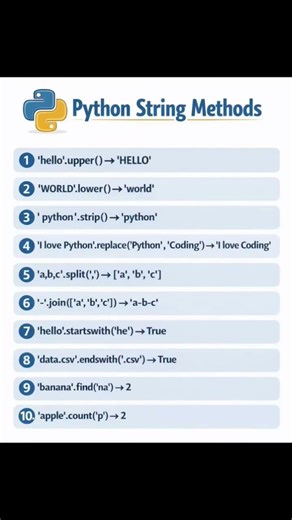 Python String Methods #strings #method #views #python #viral #programming #coders #programmer