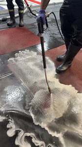 Power washing and extracting restaurant mats on Long Island! 🧼 ​ ATC Rug Washing (Around the Clock Rug Washing) uses heated power washing and strong extraction to blast grease, food soils, and tracked-in dirt out of these mats, then pull the dirty water away so it’s not left sitting on the surface. ​ Cleaned and properly extracted mats help reduce slip risk, cut down on odors, and keep the back-of-house looking and feeling safer for the team. ​ If your restaurant mats are grimy and slick no mat