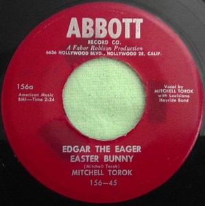 Mitchell Torok With Louisiana Hayride Band - Edgar The Eager Easter Bunny / Living On Love