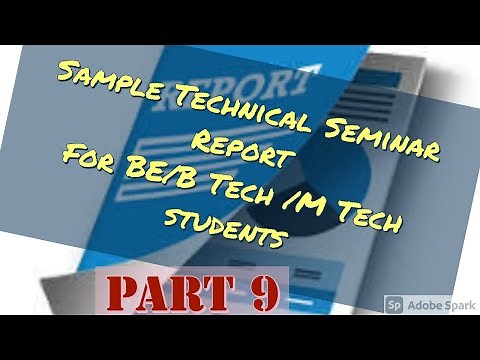 How to Write a Technical Seminar Report with Simple Examples | Models of Technical Seminar Reports