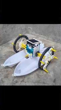 13 in 1 solar panel robotic [ boat create ] diy toys full video channel