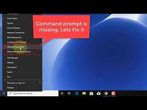 Command Prompt missing from Start menu in Windows 10