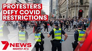56K views · 897 reactions | Despite lockdown and defying COVID rules, thousands of anti-lockdown protesters have swarmed cities across the country, resulting in violent clashes with police. In Melbourne pepper spray was used to try and subdue the rowdy crowd. 7NEWS at 6pm. www.7NEWS.com.au #7NEWS | 7NEWS Sydney | Facebook