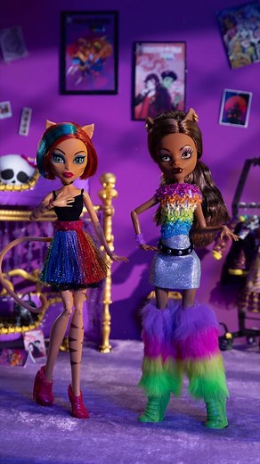 Clawdeen and Toralei are bringing fierce Pride vibes to Monster High! 🏳️‍🌈✨ Celebrating love, diversity, and staying true to who we are. Happy Pride Month! | Monster High