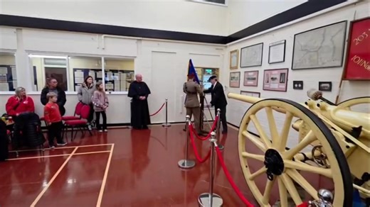 At a ceremony held at the Army Reserve Centre (ARC) in Blyth, the Battery Commander of 203 (Elswick), Major James Sharp took charge of the 203 (Elswick) Battery Royal Artillery Association (RAA) standards for safe keeping in the ARC. The standards are unique within the Royal Artillery Association as they display the Elswick Gun instead of the Royal Artillery cap badge. The BC, Major James Sharp said: “It was a privilege and an honour to receive the retiring standard of 203 (Elswick) Battery Asso