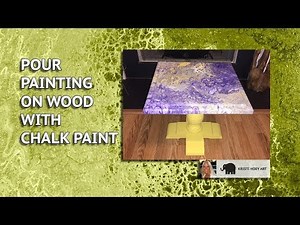 Pour Painting Using Chalk Paint and Silicone on a table top w/ recipe