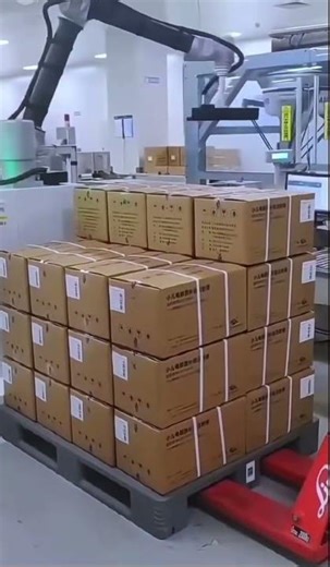 Low-energy, high-suction, drop-resistant collaborative palletizing robot