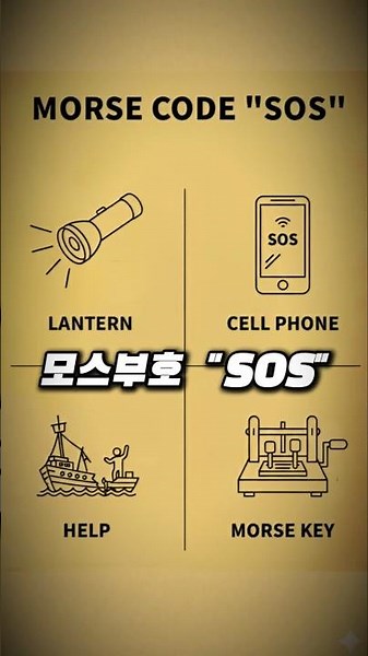 모스부호 SOS 보내는 방법