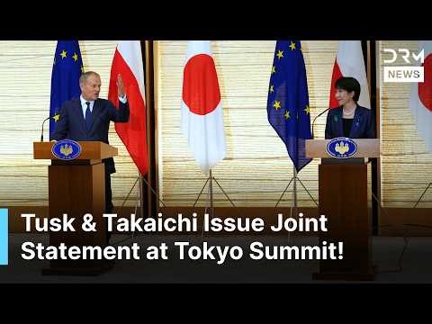 BREAKING: Polish PM Tusk & Japanese PM Takaichi Issue Joint Statement in Tokyo | AC1Z
