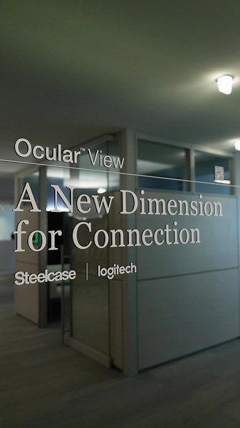 Steelcase on Instagram: "Introducing Ocular View, co-developed by Steelcase and Logitech. The future of remote collaboration, Ocular View is an immersive, personal and realistic way to meet face-to-face, even if you’re miles apart. Come experience a new dimension for connection at NeoCon2024. Explore Ocular View at the link in bio. @logitech #officedesign #officefurniture #neocon2024"