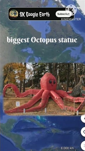 i found biggest octopus on the world on Google map and google earth #skgoogleearth #shorts #map