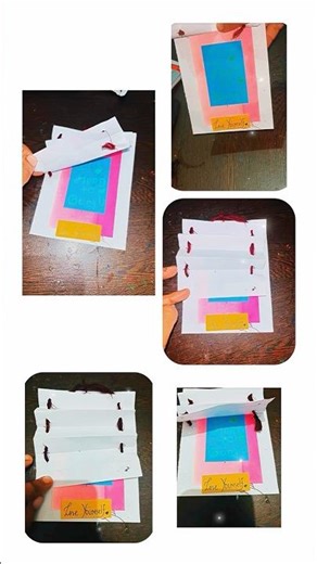 Make a stunning Paper Curtain Card that actually opens! 🎀#shorts#diy#viral