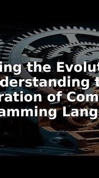 Tracing the Evolution: Understanding the Generation of Computer Programming Languages #Shorts